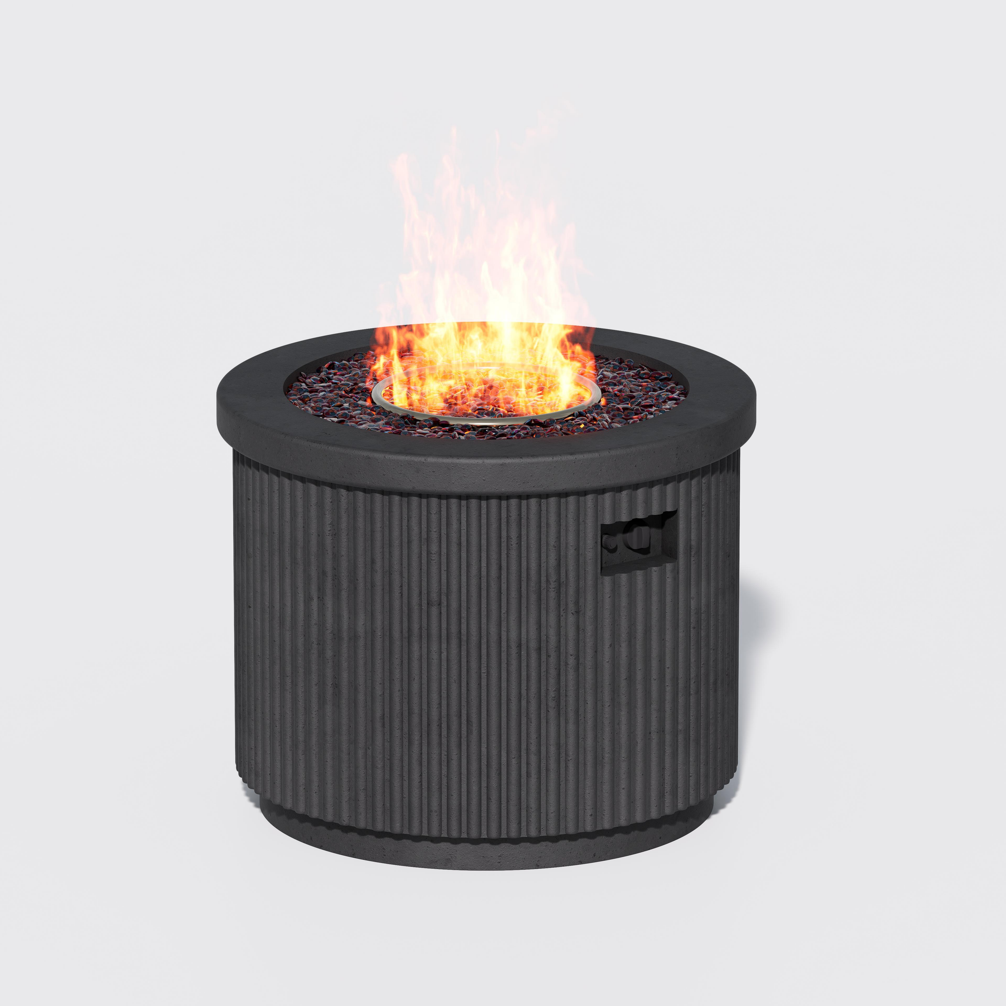 Pyostellar Low-Profile Outdoor Fire Pit Table with Cover