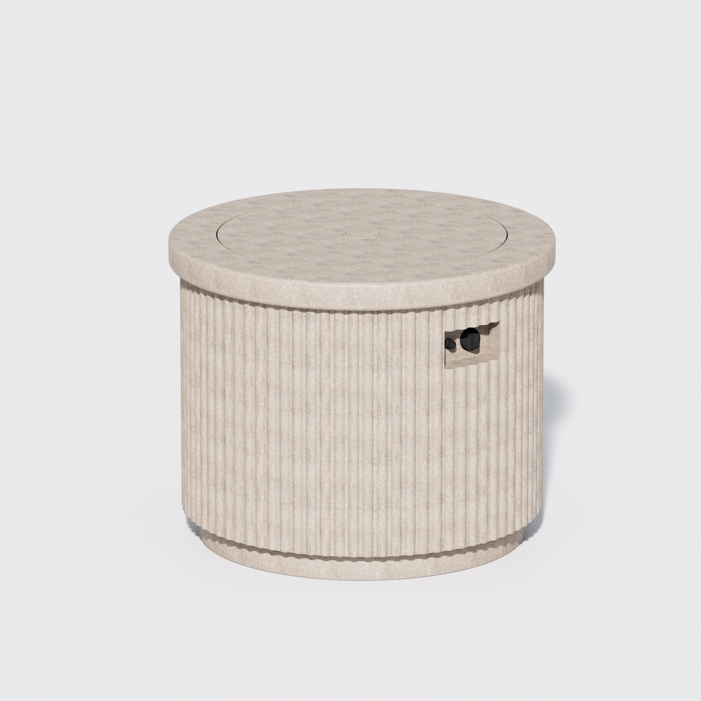 Pyostellar Low-Profile Outdoor Fire Pit Table with Cover